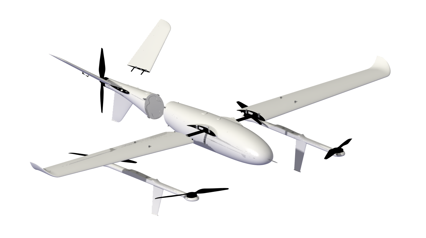 Long endurance fixed-wing vtol drone YF14E